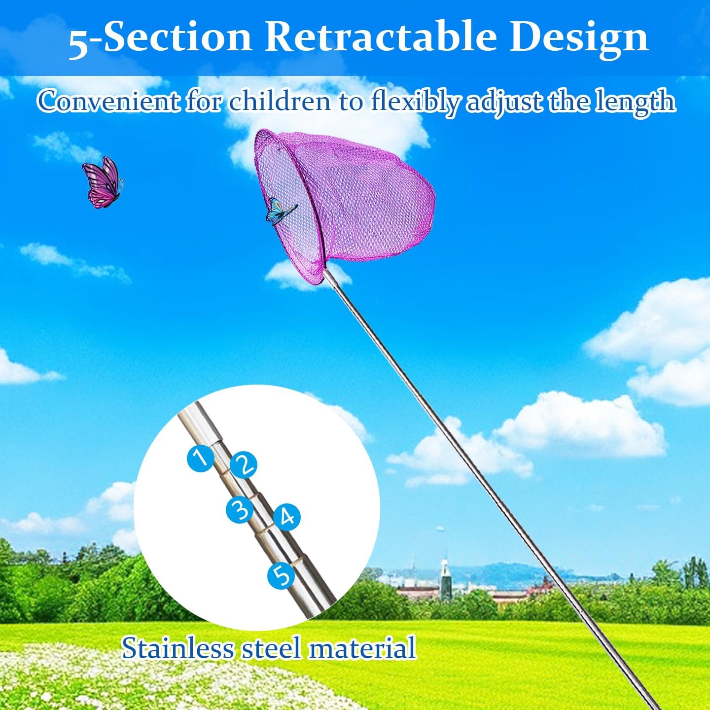 Mini rete da pesca colorata an - Landing Net Telescopic recensione e prezzo